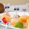 Новый милый набор вилок для фруктов «кошачий глаз» с фруктовой подписью, мини-мультяшная вилка для фруктов «бенто» для детей