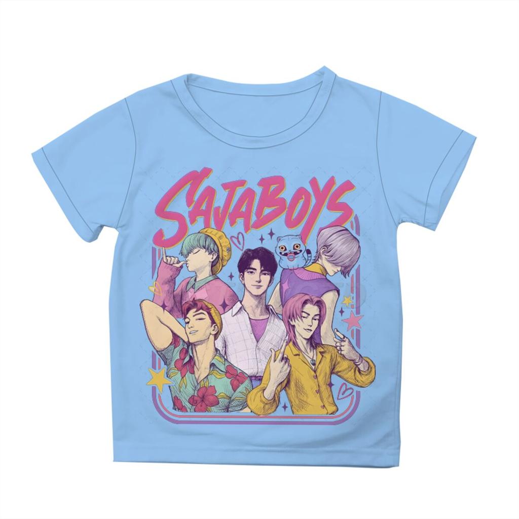 Children's cartoon pattern T-shirt, short sleeved T-shirt, KPOP animated T-shirt, gift, children's clothing