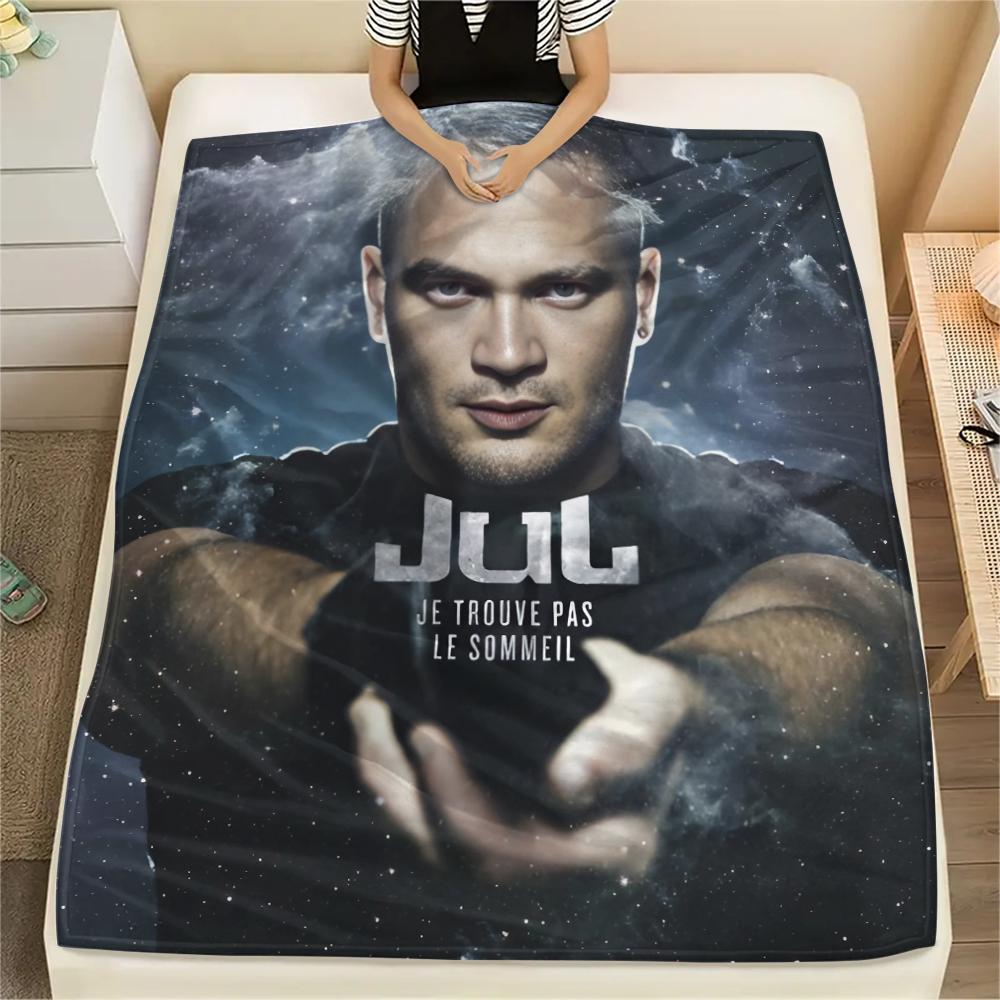 1 шт. Фланелевое одеяло JuL C'est Pas Des Lol Print, Высококачественное, Для всех сезонов, Декор для дома, Тепло и комфорт, Идеально для рождественских подарков