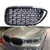 Автомобильная решетка переднего бампера ABS Diamond с накладкой, гоночные решетки для почек для BMW 5 серии G30 2017-2020, замена стиля автогриля