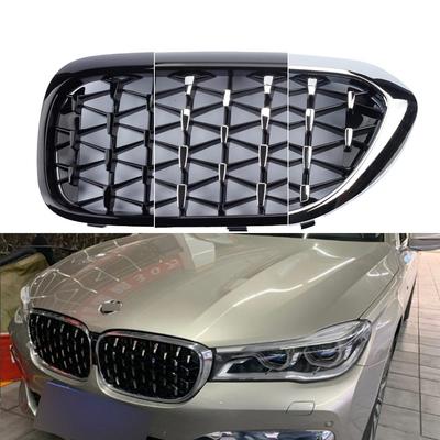 Автомобильная решетка переднего бампера ABS Diamond с накладкой, гоночные решетки для почек для BMW 5 серии G30 2017-2020, замена стиля автогриля