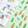 4PCS/lot Creative Kawaii Cute Vegetables Carrot Bean-shaped Metal Paper Clip Bookmark Stationery School Office Supplies