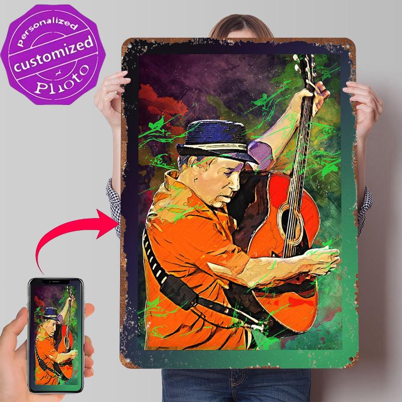 Paul Simon Tin Poster Customized Wall Art Retro Vintage Metal Signs for Fans Room Decoration Bedroom Custom Plate Desk Decor
