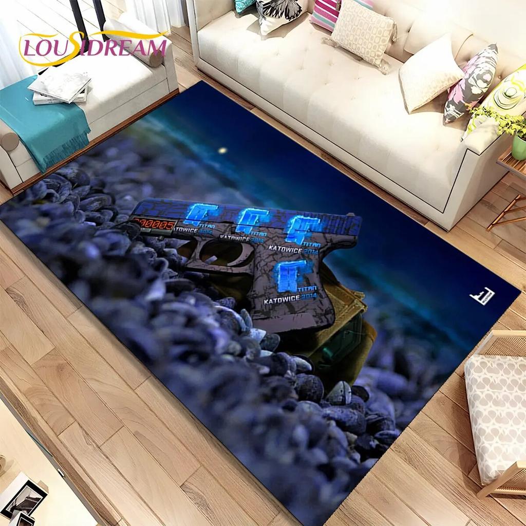 3D штурмовая винтовка, пистолет, пистолет CS M4 AK USP, игровой коврик, ковер для дома, гостиной, спальни, дивана, коврик для двери, декор, нескользящий напольный коврик