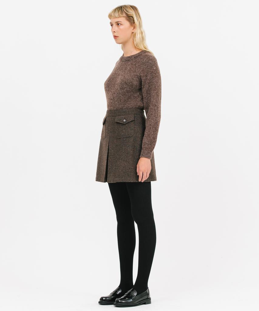 Jun By Jun K Pocket Wool Short Skirt_Brown