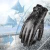 Новые кожаные перчатки для мужчин на осень и зиму, теплые перчатки из искусственной кожи с сенсорным экраном, для езды на велосипеде, для бизнеса, отдыха и корейские мытые кожаные перчатки
