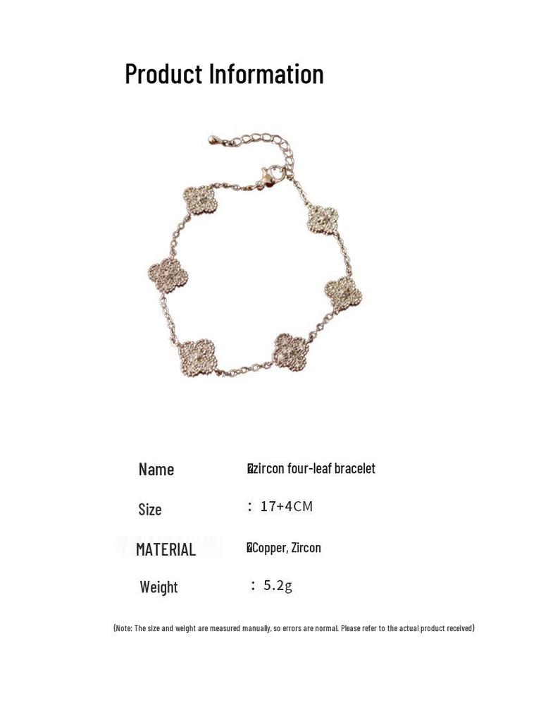 Korean Zircon Flower Bracelet - Elegant Simple Design, Trendy Fashion, Versatile Hand Jewelry, Internet Celebrity Style.