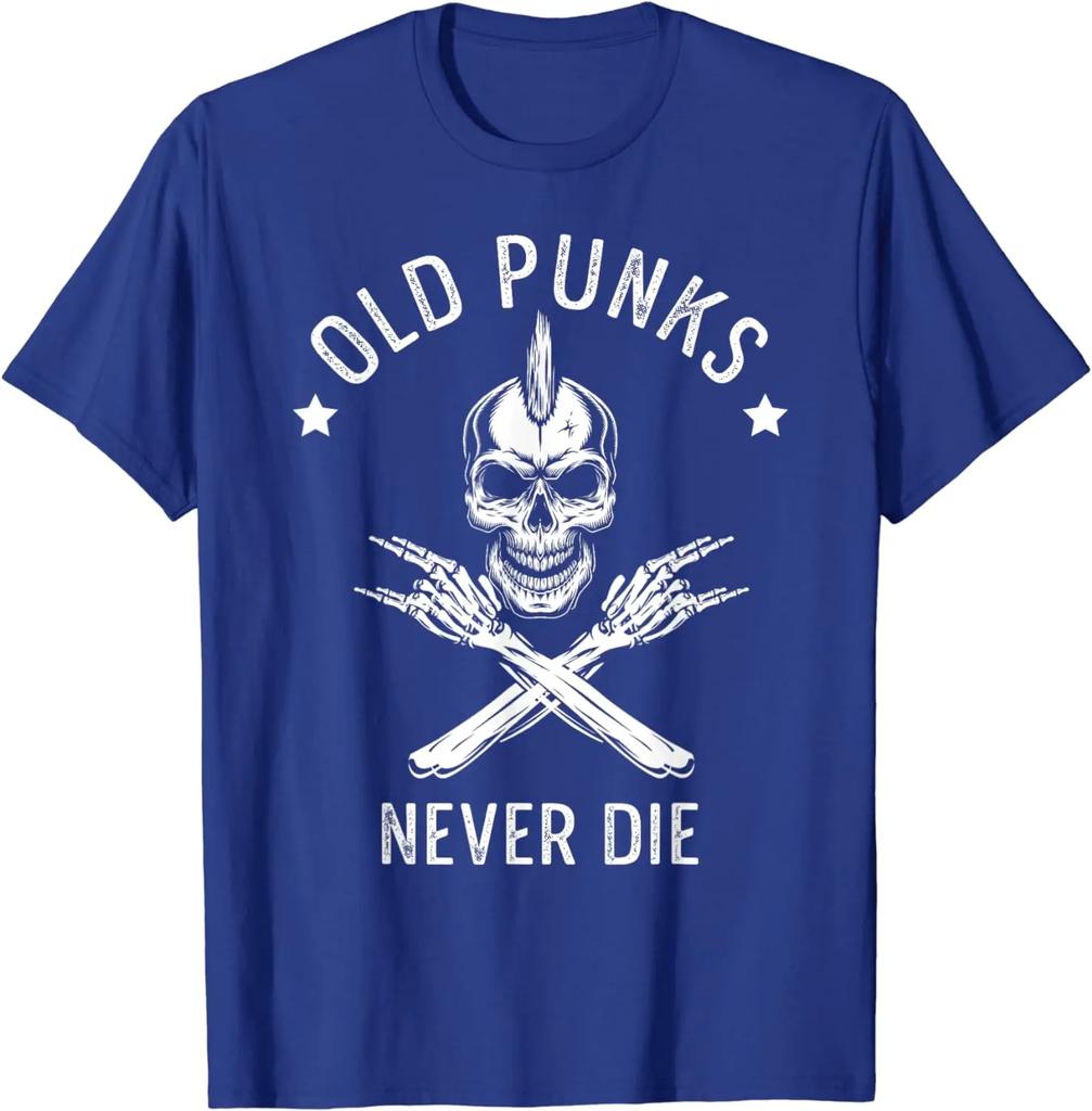 Футболка Old Punks Never Die Punker Rocker Subculture Skull Rocker