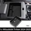 Органайзер для центральной консоли, совместимый с моделями Mitsubishi 24-25 черного цвета, аксессуары для подлокотника из АБС-пластика L U4M7