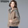 Women's Autumn/Winter Jacket Imitation Lamb Plush Korean Edition Large Loose New Thickened Plush Warm Cardigan Hooded