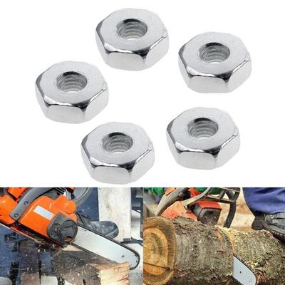 5x Гайки шины для бензопил Stihl MS 180 250 381 361 440 660 0.87 дюйма M8 Серебристый Металл Комплект Запасных Частей Запасные