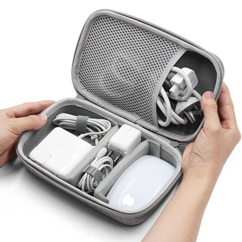 Boona Laptop Accessories Power Supply Adaptor Case Travel Electronic Gadgets Bag for Macbook Air Pro Apple