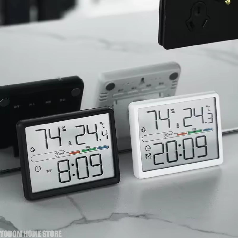 Новый LCD-дисплей Будильник с Термометром Гигрометром Метеостанцией Высокоточный Электронный Настольный Часы для Дома Спальни