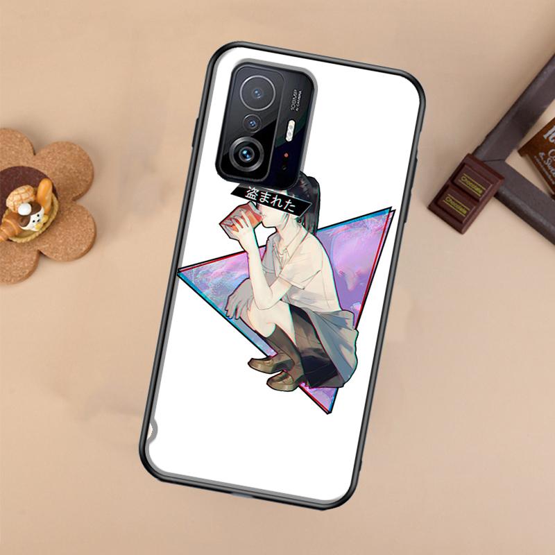 Грустный чехол в стиле японского аниме для Xiaomi POCO X7 X6 X5 X3 Pro F3 F5 F6 M6 Pro 13 14 Ultra 11T 12T 13T 14T Pro