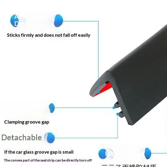 Уплотнительная лента для автомобильного стекла, резиновая лента для автомобильного стекла, 4 метра