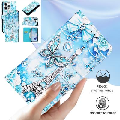 Чехол из искусственной кожи с магнитным покрытием и узором «Эйфелева башня и бабочка» для iPhone, Samsung, Huawei, Xiaomi, Vivo, Oppo, Moto, Tecno, TCL, ZTE, Infinix...Больше