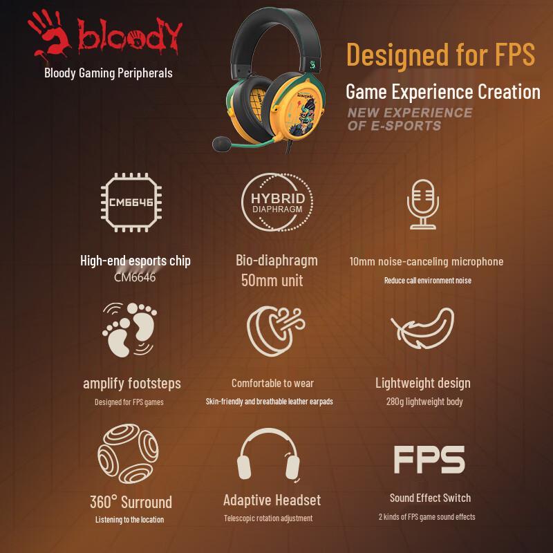 A4TECH Bloody Over-Ear Gaming Headsets