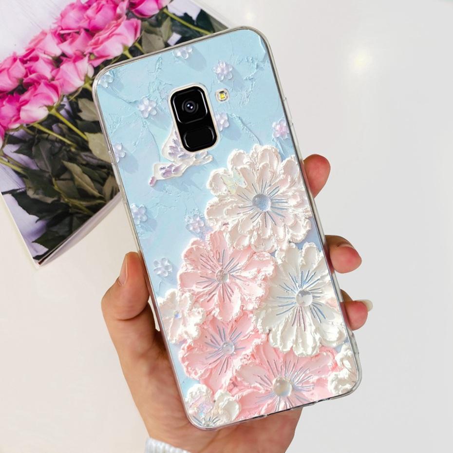 Красивый чехол с принтом для Samsung Galaxy A8 (2018) / A8+ (2018) Мягкая силиконовая ТПУ задняя крышка для чехлов телефона Samsung A8 A 8 Plus
