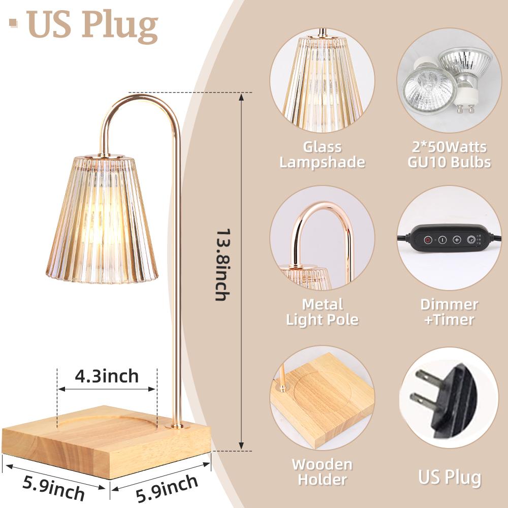 Лампы с подогревом свечей и лампочкой с регулируемой яркостью, настольный светильник, атмосфера, настольная прикроватная лампа для спальни, домашний декор, освещение для женщин и девочек, подарки