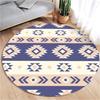 Ethnic Style Circular Carpet Bedroom Minimalist Computer Chair Circular Pad Dressing Table Bedside Dirt Resistant
