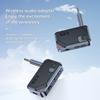 Автомобильный аудио передатчик приемник Bluetooth 5.3 беспроводной адаптер 3.5MM AUX HIFI музыка с микрофоном для автомобиля самолета ТВ ПК наушники