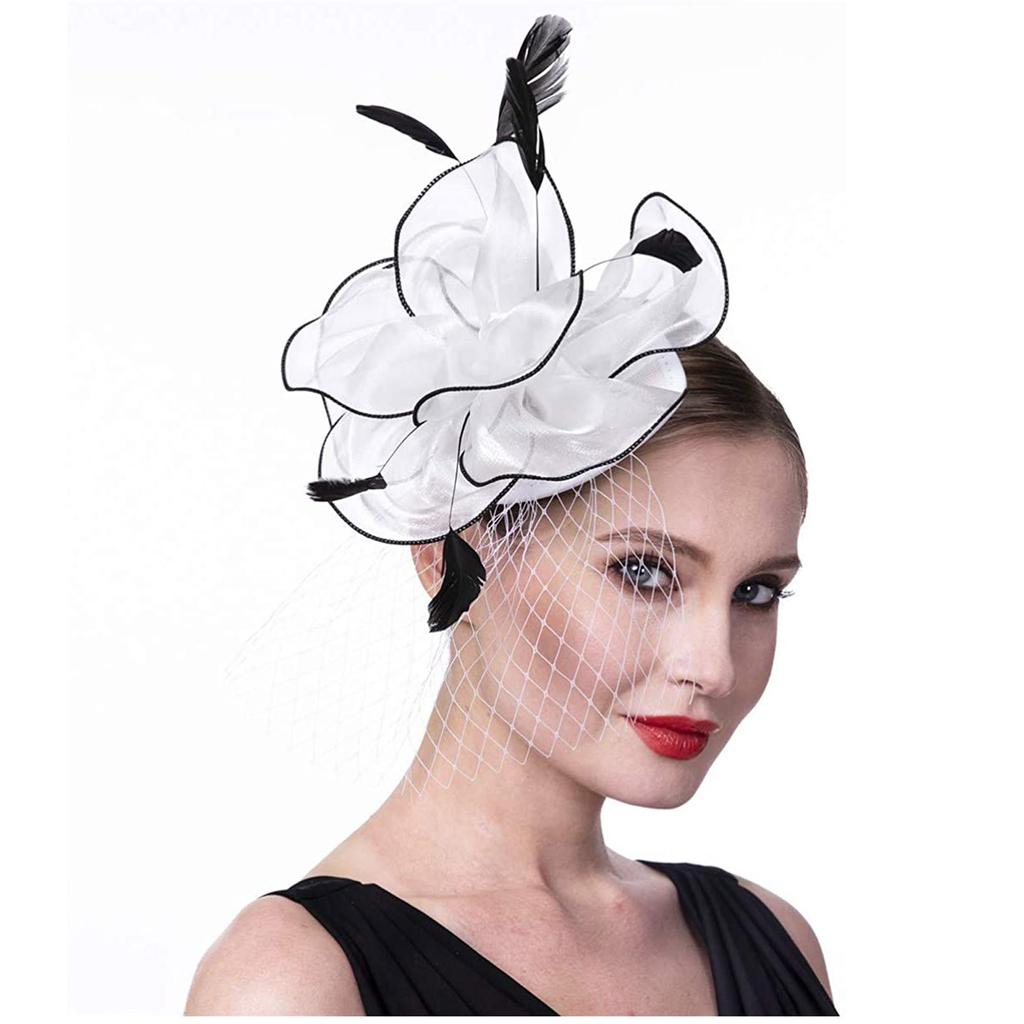 Женщины Девушки Сетка Чародеи Шляпа Коктейльная Вечеринка Оголовье Головной Убор Свадебная Шляпа