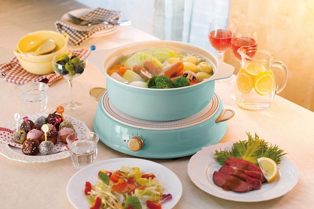 IRIS OHYAMA IH Кухонный нагреватель IH Stove 1400W Pot Set ricopa Ash Blue IHLP-R14-AA