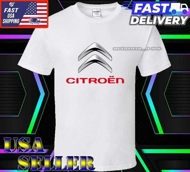 Новая Футболка Citreon Cars Логотип Футболка Смешная Американская США Унисекс Размер S-5XL