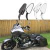 Motorcycle Flaming Chrome/Black Side Mirrors for Harley Davidson Softail Standard FXST Glide Electra Road Custom Dyna