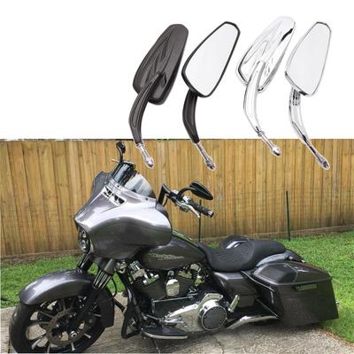 Мотоциклетные пылающие хромированные/черные боковые зеркала для Harley Davidson Softail Standard FXST Glide Electra Road Custom Dyna