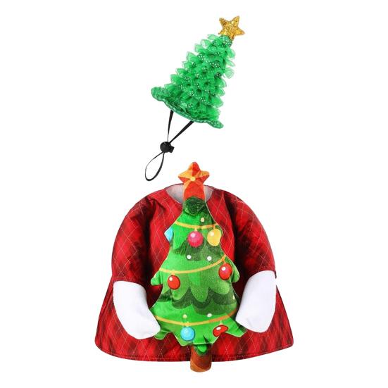 Рождественский наряд для гуся на крыльцо, платье для газонного гуся со шляпой в виде рождественской елки, праздничный костюм гуся