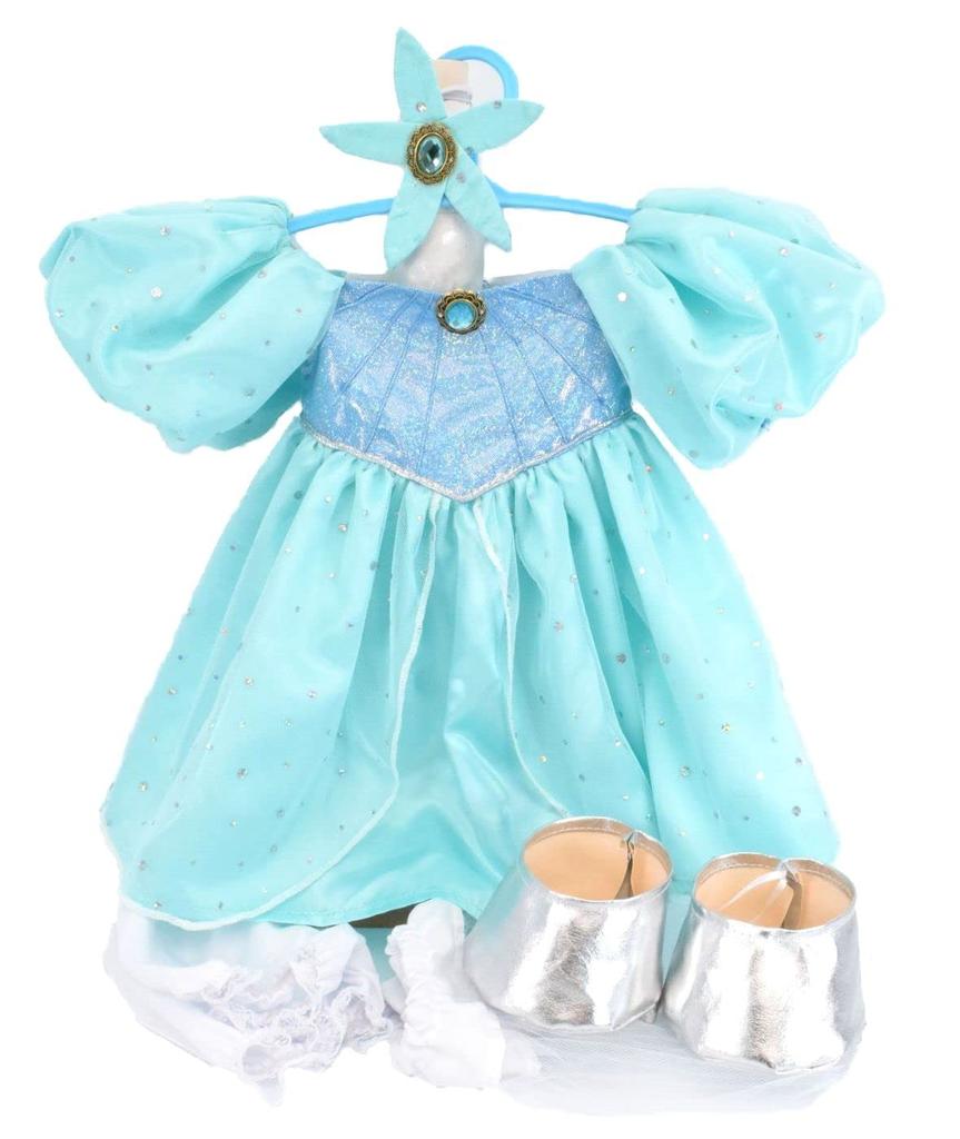 Teddy Bear Mail Order Alice, Duffy & ShellieMay Dress-Up Costumes, Little Mermaid Ariel & Prince Eric (No Dolls), Size Small (Pair Set)