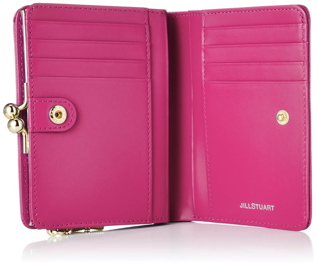 Складной кошелек из воловьей кожи с тиснением, тесьмой и фольгой JSLW1AS1 эксклюзивный винный [Джилл Стюарт] [Sprinkles] кожа, тиснение, печать, застежка-бабочка,