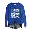Women's Fashion Round Neck Pullover Top Long Sleeve Tee Printed Sweatshirt