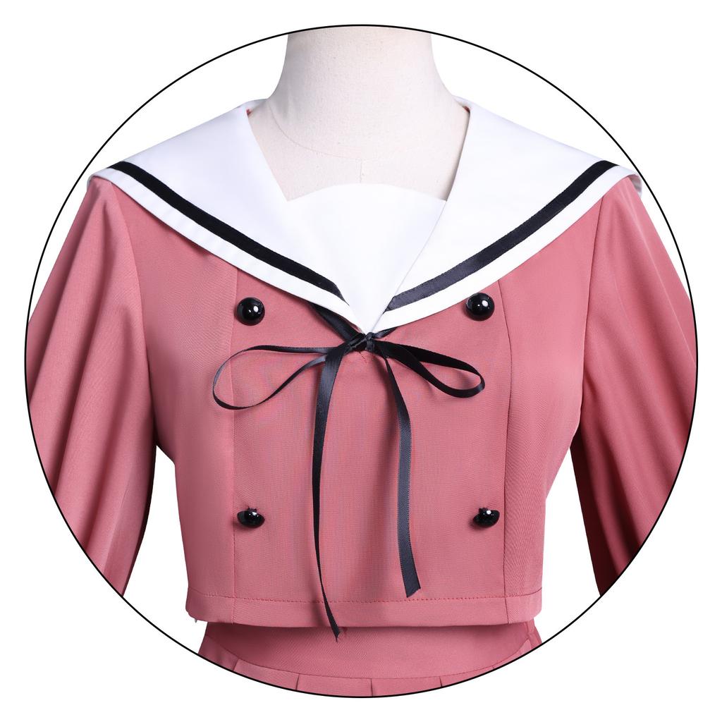 AnimeThe Fragrant Flower Blooms With Dignity Waguri Kaoruko Cosplay Costume Long Wig JK Top skirt Uniform Carnival Women suit