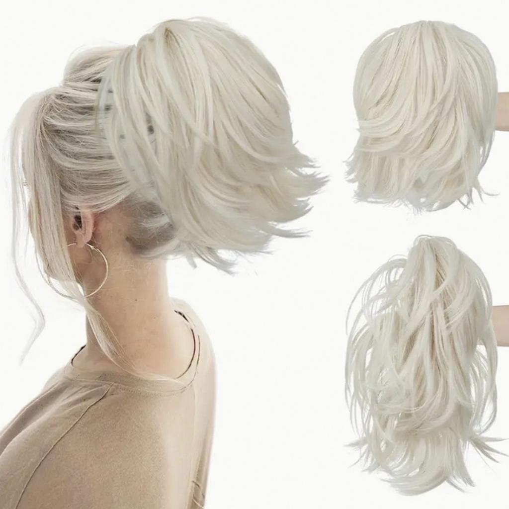 Синтетический DIY Деформируемый Хвост Крючок Короткие Хвосты Наращивание Волос Для Женщин Для Повседневного Использования