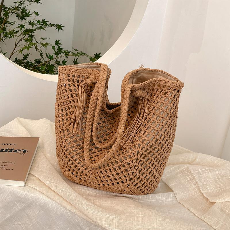 Вязаная сумка Сумка ручной работы Вязаная сумка-тоут Сумка с кисточками Сумка-тоут Вязаная сумка Ранняя весна