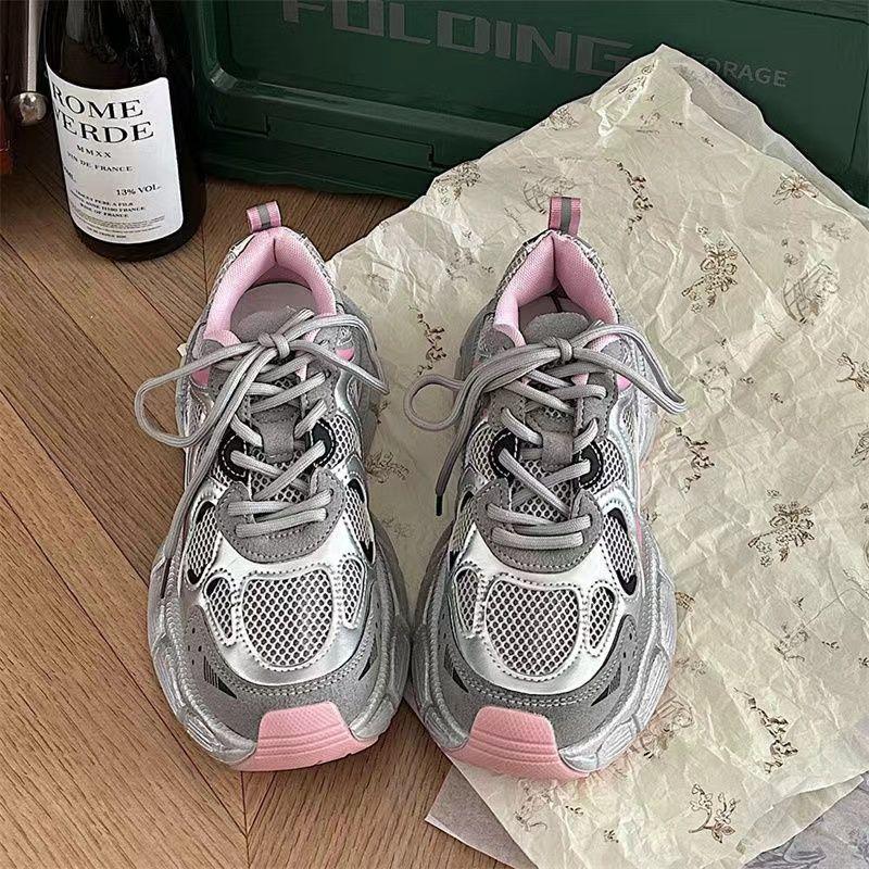 Папины кроссовки женские туфли новые летние весенние и осенние сетчатые туфли дышащая сетка платформа модные женские кроссовки