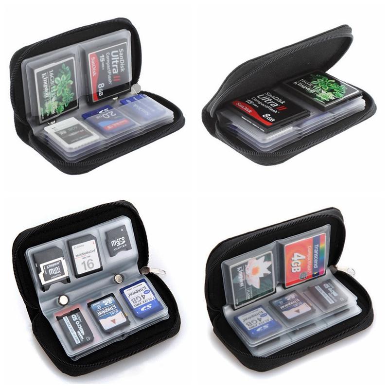 Sdhc Mmc Cf Micro Sd Memory Card Storage Carrying Pouch Case Holder Wallet