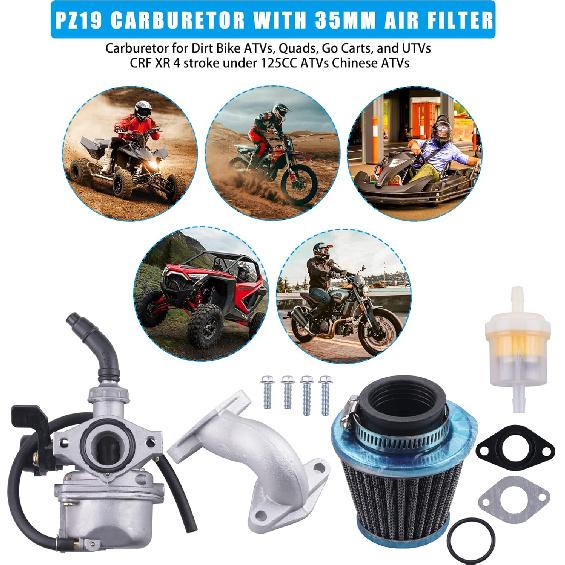 Карбюратор JIE PZ19 с воздушным фильтром 35 мм для 50cc 70 90 110cc DR50 CRF XR 50 APOLLO 125CC coolster kazuma 110 Taotao Buyang Coolsport Redcat Peace