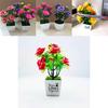 Artificial Rose Plant Decor With Plastic Construction For Home And Office Beautification