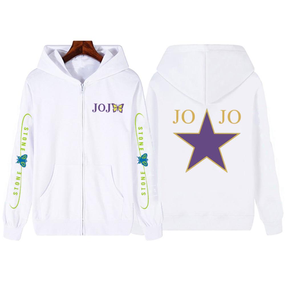 JOJO's Bizarre Adventure Graphic Print Zipper Hoodie Women Men Fashion Casual Oversized Jacket Fleece Long Sleeve Sweatshirts