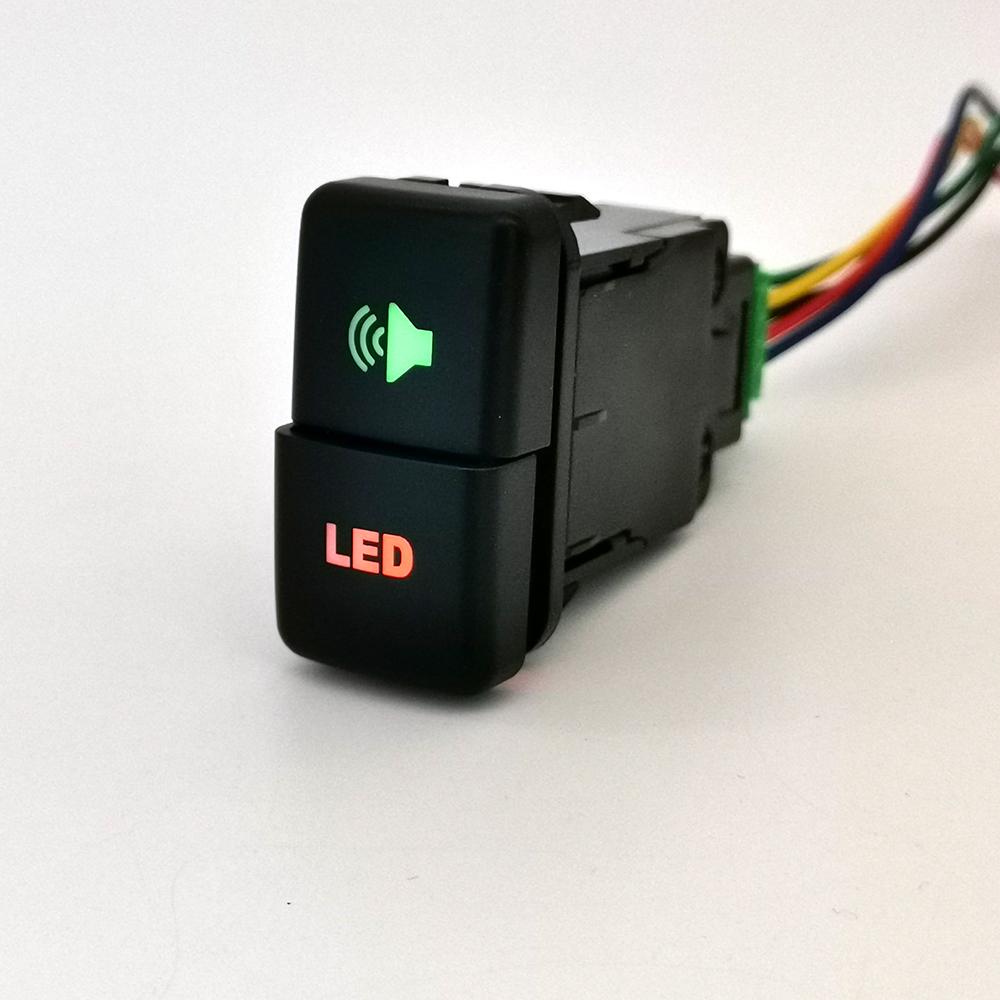 1PC Dual Volume LED Roof Spotlight Power Light Fence Gate Garage DRL Switch Button for Toyota FJ Land Cruiser Prado 120 LC100