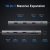 Ugreen Док-станция Revodok Pro 210 с двумя расширениями HDMI и одним портом 3.5 мм, передача данных 5 Гбит/с, быстрая зарядка 100 Вт PD, Gigabit Ethernet, слоты для карт Micro SD и TF