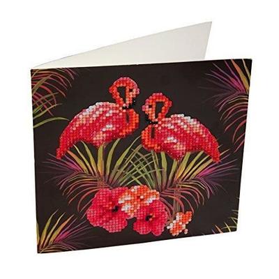 CRYSTAL ART- фламинго Набор для выкладки стразами, CCKA7, A7-Flamingos, 18x18см