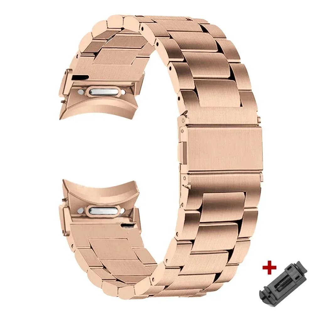 Ремешок из нержавеющей стали с быстрой посадкой без зазоров для Samsung Galaxy Watch 6 Classic 43 47 мм для Galaxy 6 5 4 44 40 мм 5 Pro 45 мм браслет