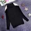 2T-10T Pure Color Spring Boy Girl Kid Thick Knitted Bottoming Turtleneck Shirts Solid High Collar Pullover Sweater