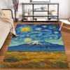 Starry Night Inspired Mountain Landscape Printed Carpet Rug Suitable for use as an anti-slip for living room bedroom sofas