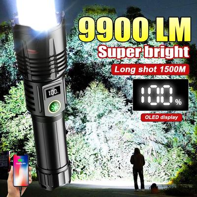 9900LM Ультра Мощный Фонарик USB Перезаряжаемый Фонарик 80 Вт Светодиодный Мощный Фонарик Кемпинг Открытый Фонарик