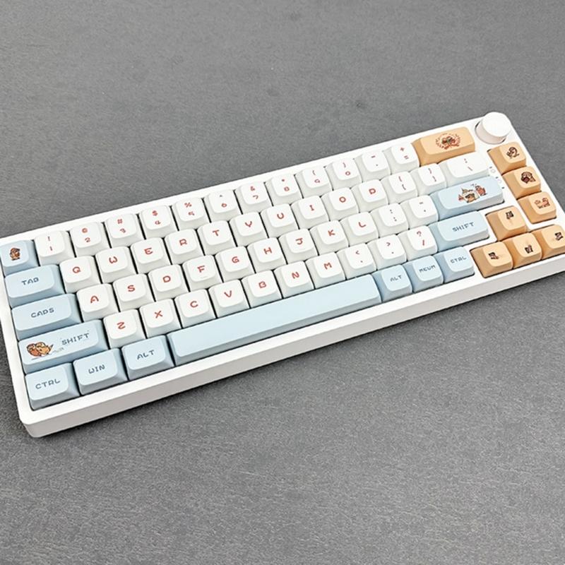 Keycaps 127PCS LittleOtter Keycaps XDA File Full Set Keycap DyeSubbed Thick PBT for Gaming Mechanical Keyboard